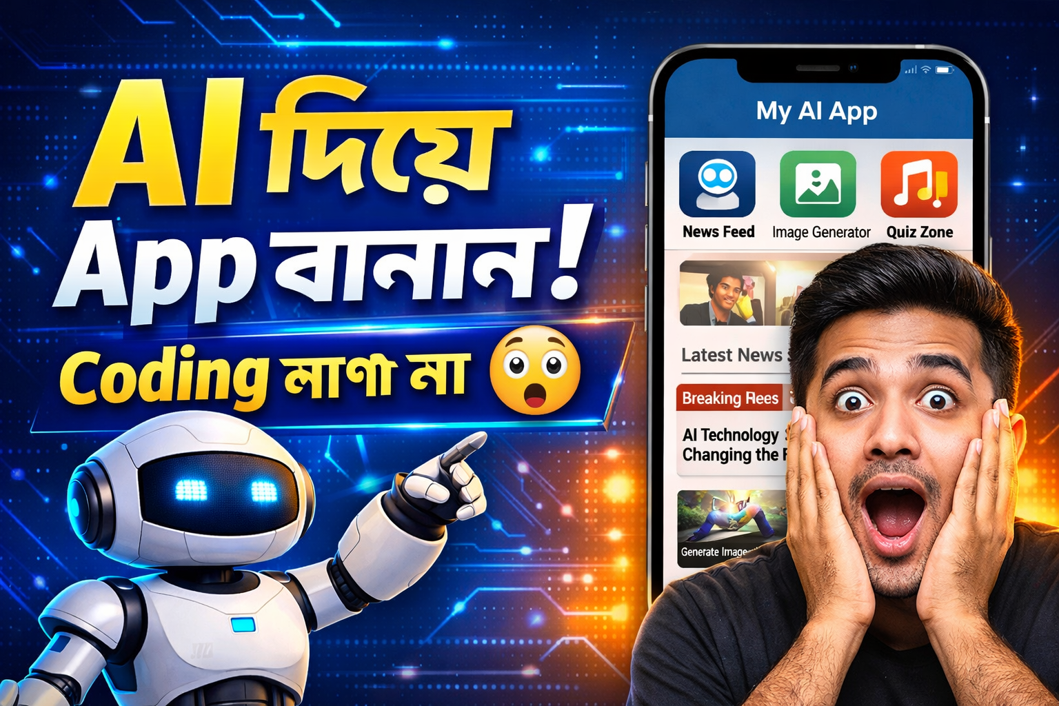 AI দিয়ে Android App বানানো শিখুন 🤖 | No Coding App Development 2026